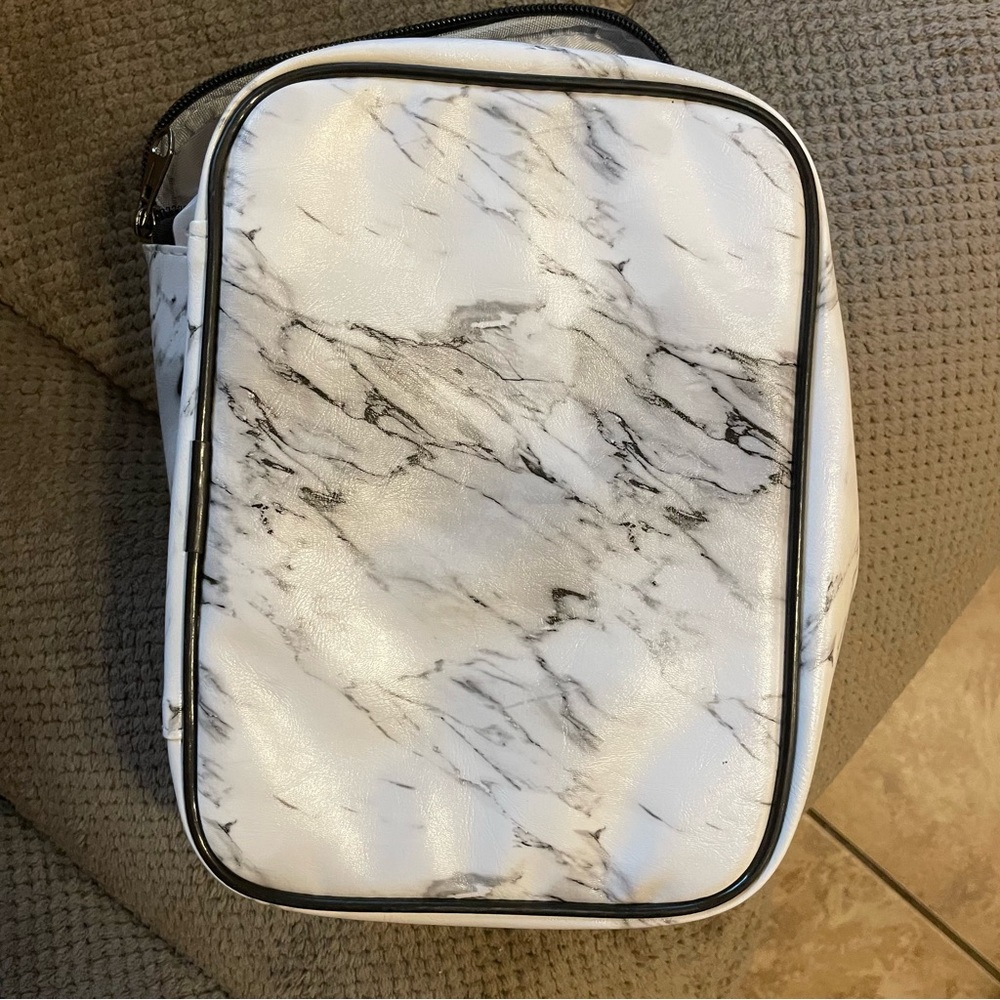 Marble Pattern 2 Compartment Makeup Case - Makeup… - image 4
